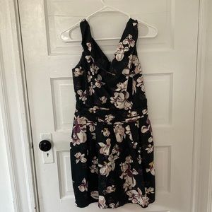 Black pink and purple floral Hinge dress size small